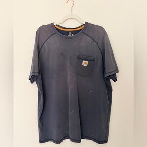 Carhartt Force Relaxed Fit T-Shirt Mens XL Grey Pocket Workwear Casual Outdoor